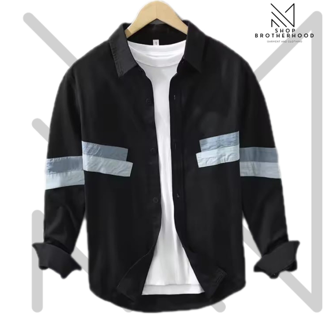 Print Shirt- Full Sleeve-Black